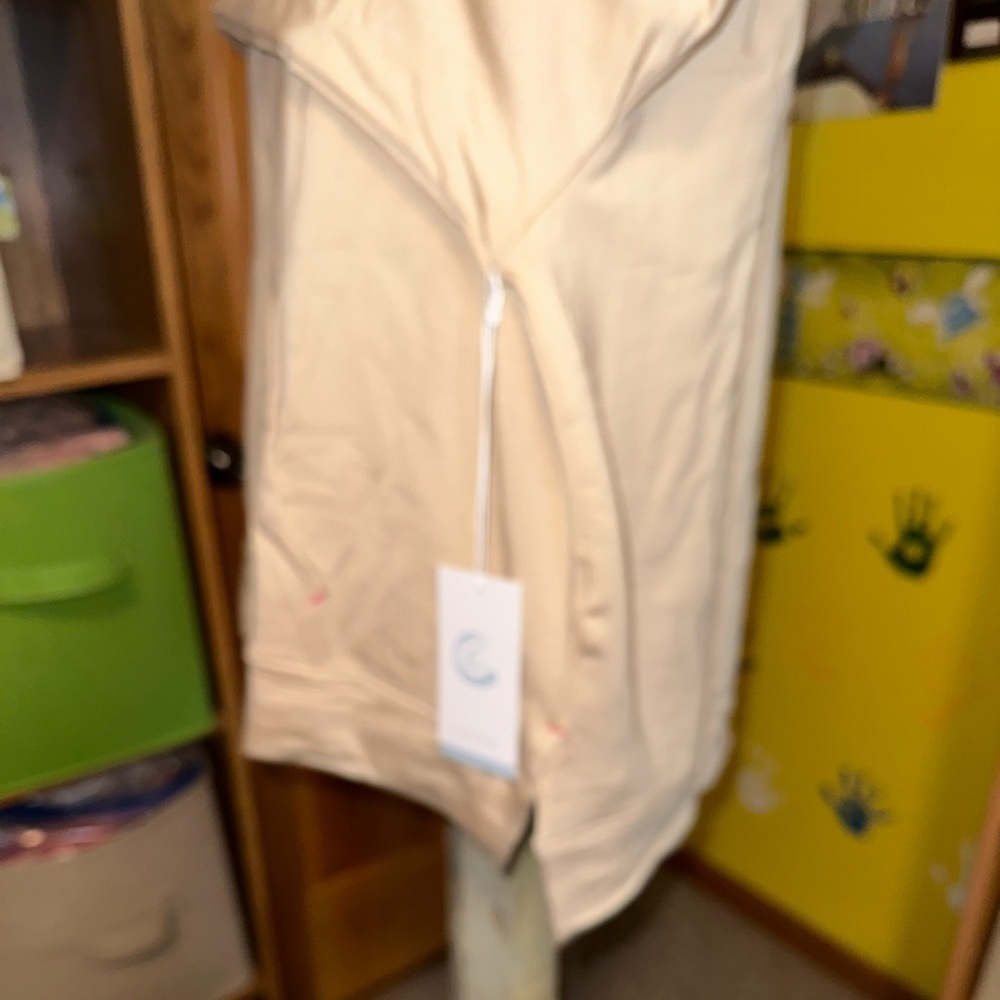 CALME BY JOHNNY WAS ZIP HOODIE WITH SIDE SLITS-beige - Picture 8 of 16